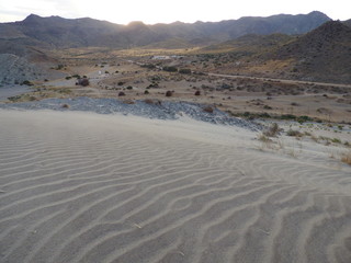 Cabo de Gata. Playa de M&oacute;nsul y los Genoveses en Almeria (Andalucia, Espa&ntilde;a) se encuentra en el municipio de N&iacute;jar en la localidad de San Jos&eacute;.