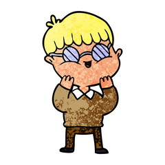 cartoon boy wearing spectacles