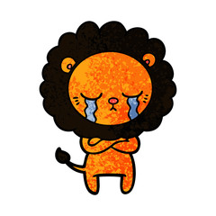 crying cartoon lion