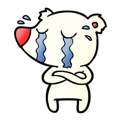 sad little polar bear cartoon