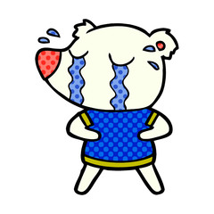 sad little polar bear cartoon