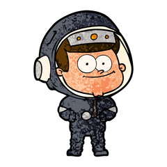 happy astronaut cartoon