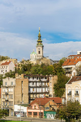 Belgrade, Serbia October 16, 2014: Orthodox Cathedral church and Patriarchy in Belgrade