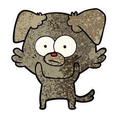 nervous dog cartoon