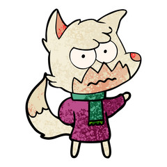 cartoon annoyed fox