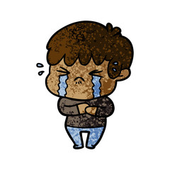 cartoon boy crying
