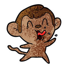 crazy cartoon monkey