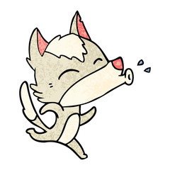 howling wolf cartoon