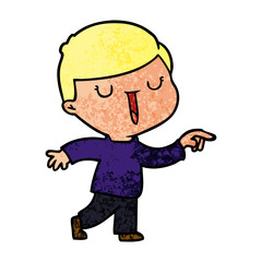 cartoon happy boy