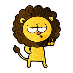 cartoon bored lion