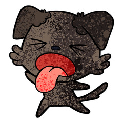 cartoon disgusted dog