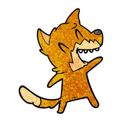 laughing fox cartoon