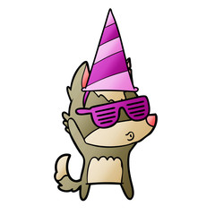 cartoon wolf whistling