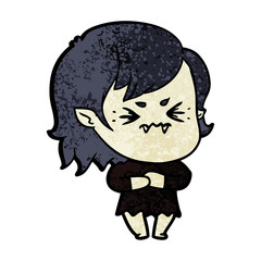 annoyed cartoon vampire girl