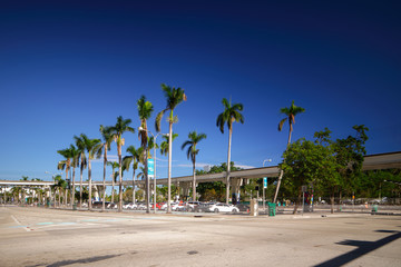 Stock image Downtown Miami at Biscayne Boulevard and Flagler Street