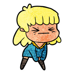 cartoon angry girl