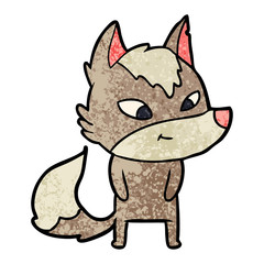 friendly cartoon wolf