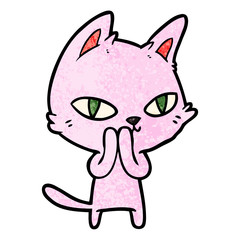 cartoon cat staring