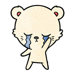 crying cartoon polar bear