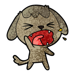 cute cartoon dog barking