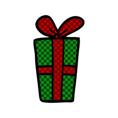 cartoon christmas present