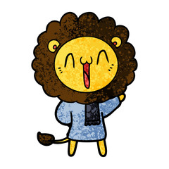 happy cartoon lion