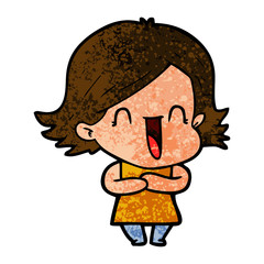 cartoon laughing woman