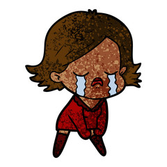 cartoon girl crying