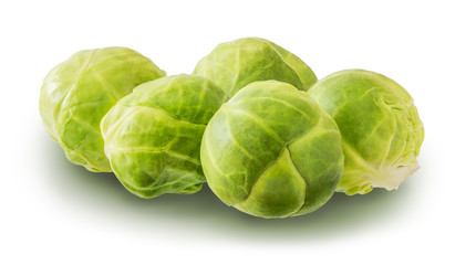 Brussels Sprouts Isolated on White Background