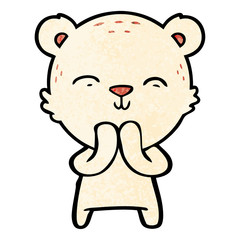 happy cartoon polar bear