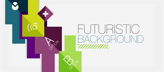 Square shapes banner design, geometric abstract background