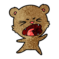angry cartoon bear