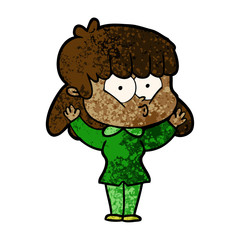 cartoon whistling girl