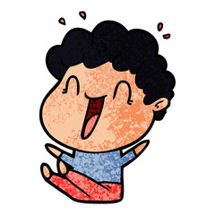 cartoon happy man