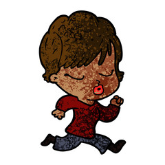 cartoon woman with eyes shut