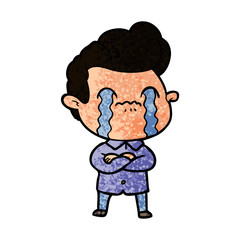 cartoon man crying