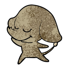 Obraz premium cartoon smiling elephant