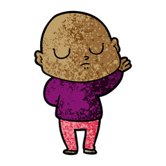 cartoon bald man