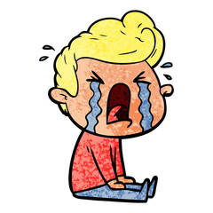 cartoon crying man