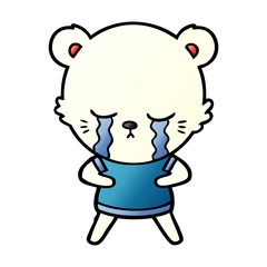 sad little polar bear cartoon