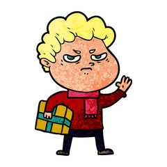 cartoon angry man