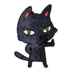 cartoon cat staring