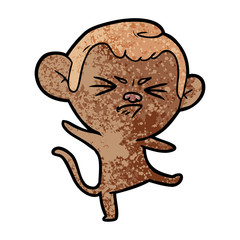 cartoon annoyed monkey