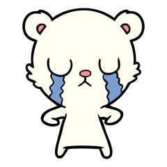 sad little polar bear cartoon