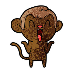 cartoon laughing monkey