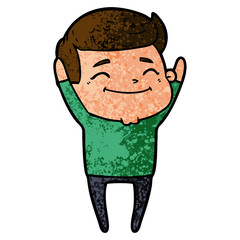 happy cartoon man