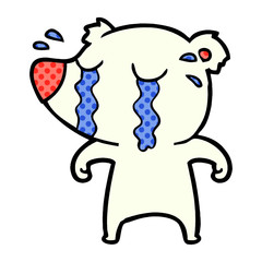 sad little polar bear cartoon