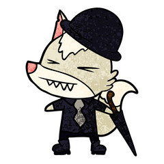 angry wolf boss cartoon