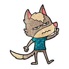 cartoon annoyed wolf