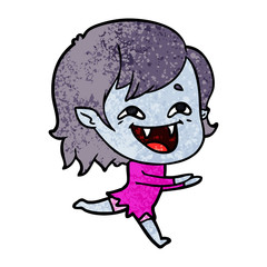 cartoon laughing vampire girl